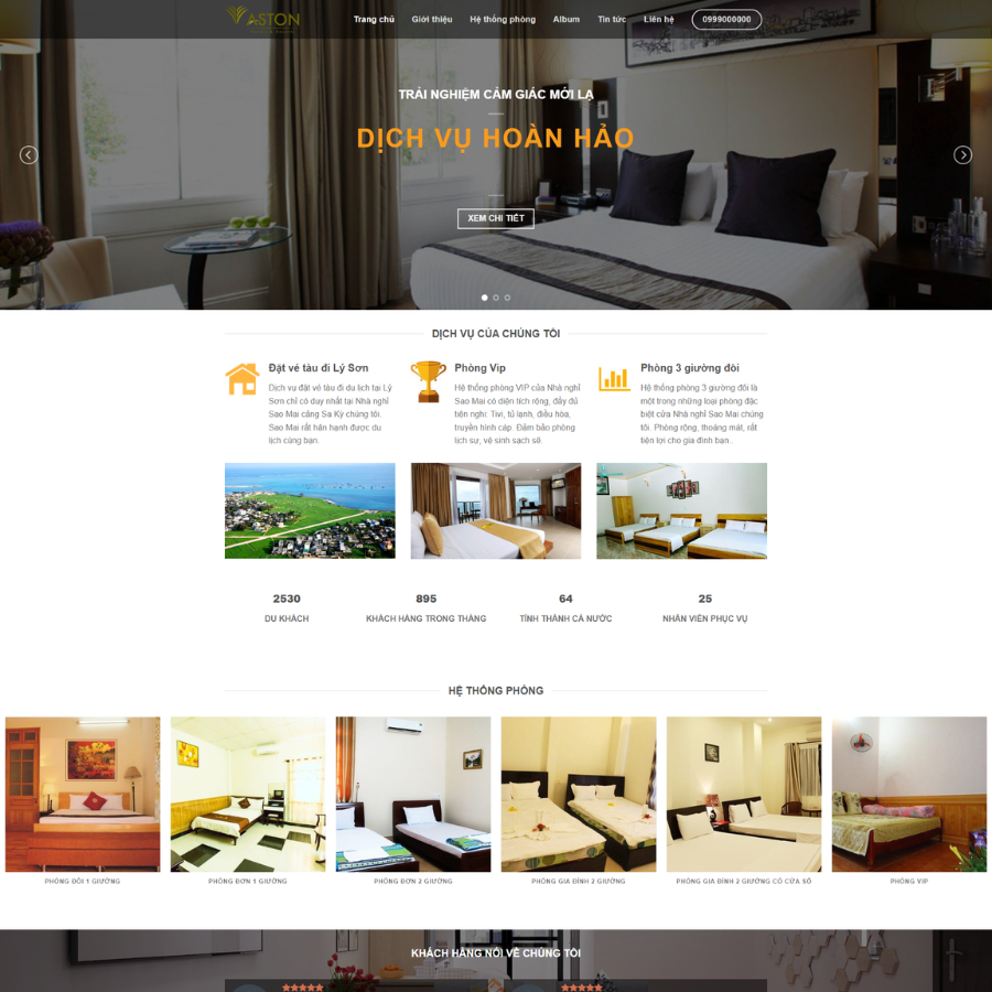 Theme WordPress Khách Sạn 01