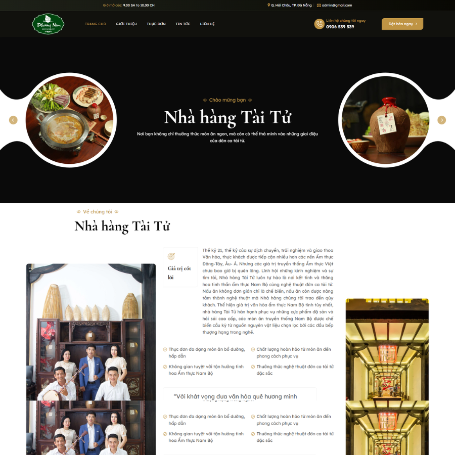 Theme WordPress Nhà Hàng 01