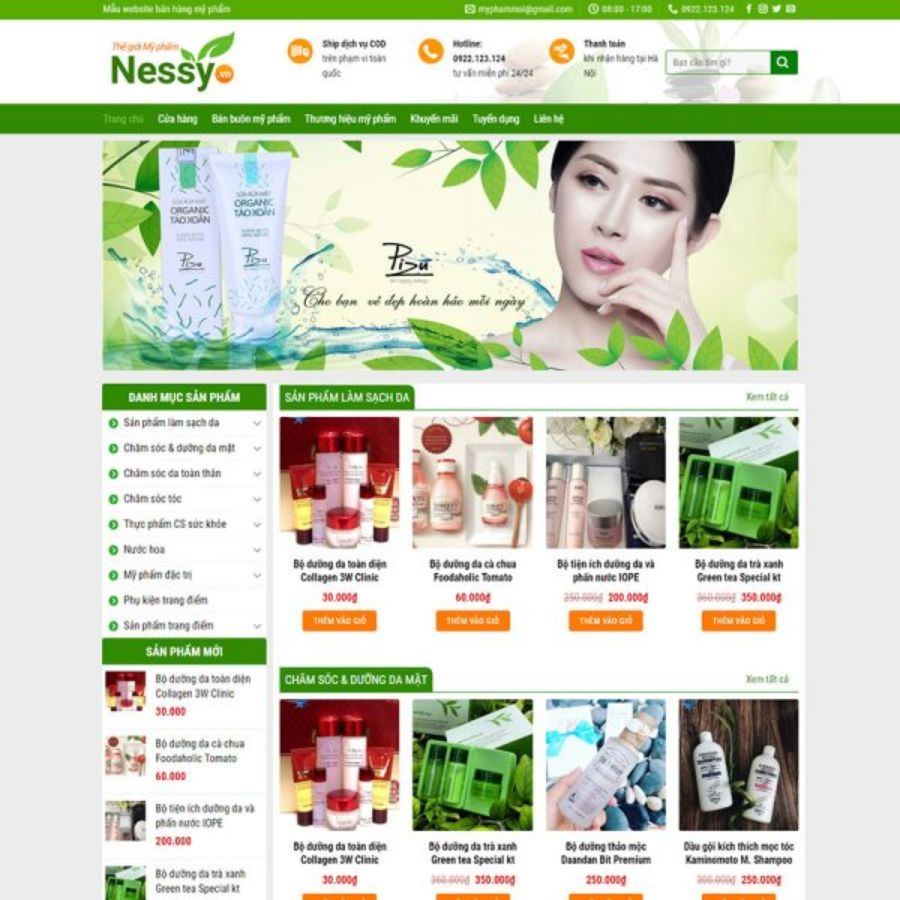 Themes wordpress MỸ PHẨM 02