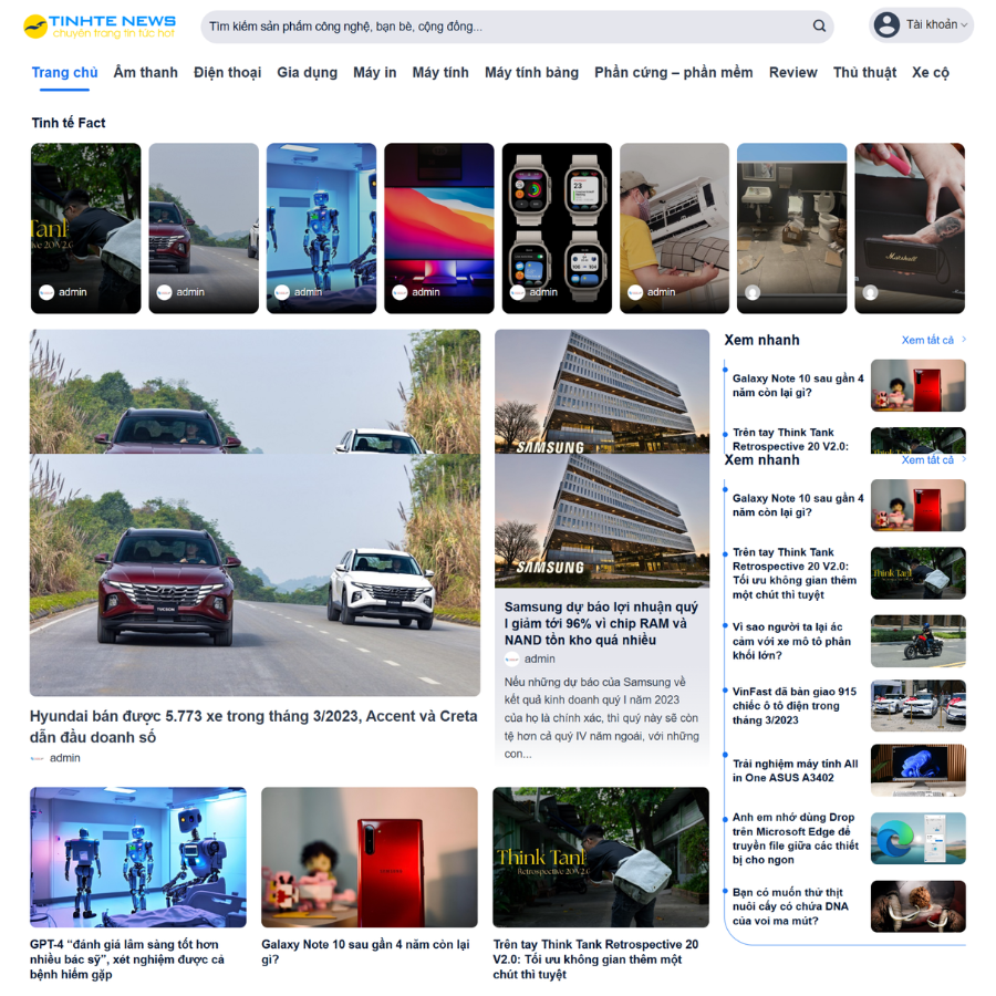Theme WordPress Tin Tức Tinh Tế