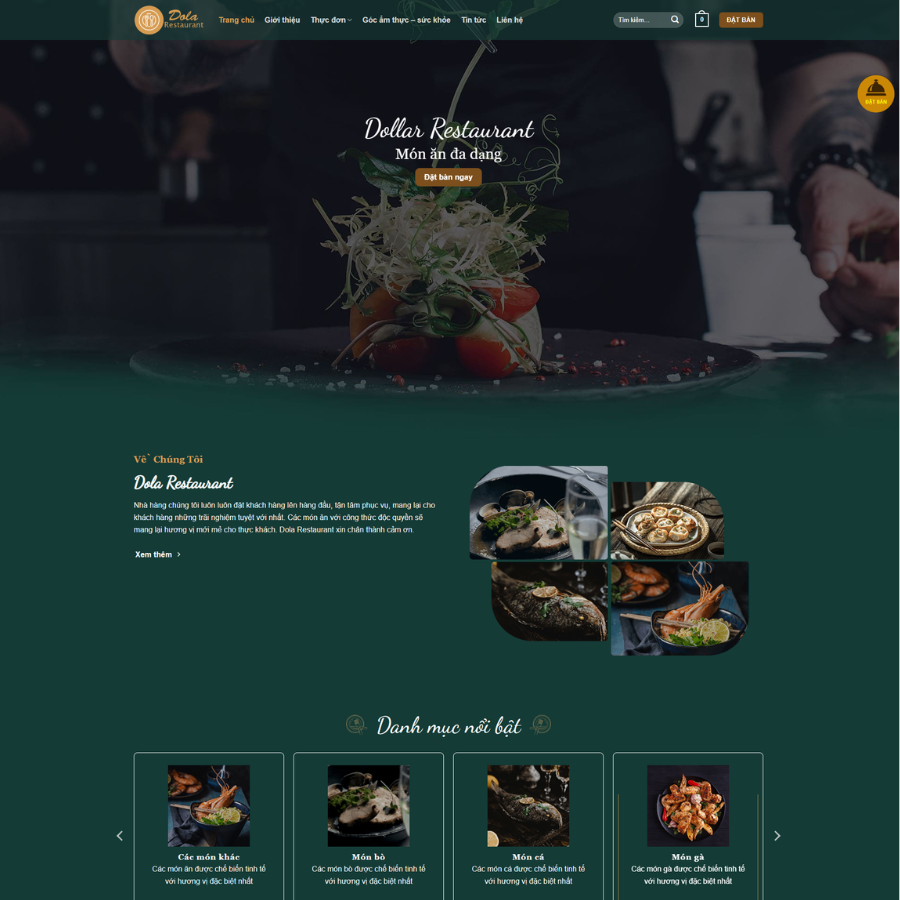 Theme WordPress Nhà Hàng 05