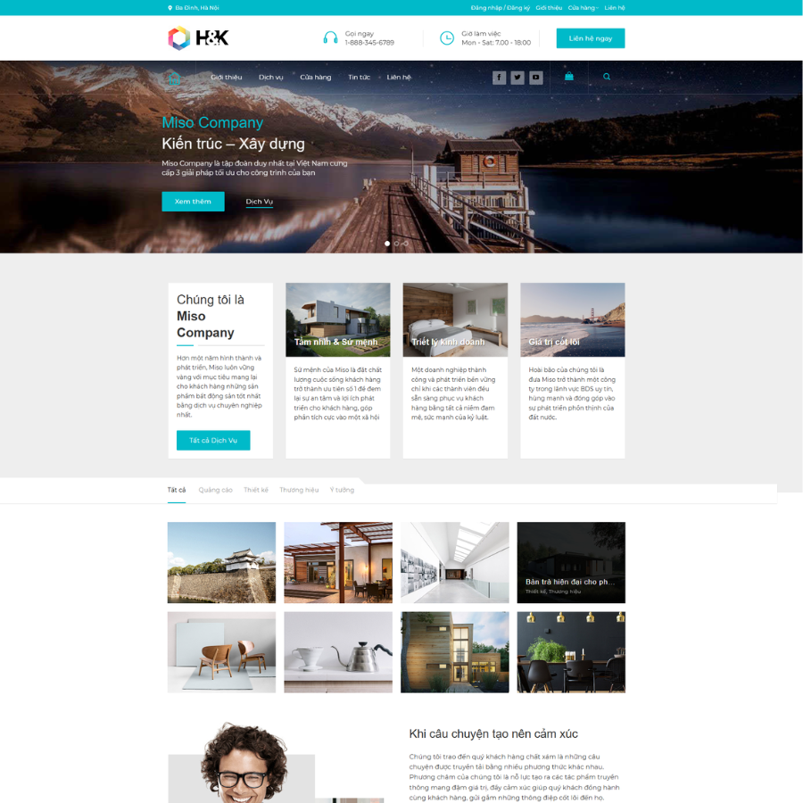 Theme Wordpress Nội Thất HNK