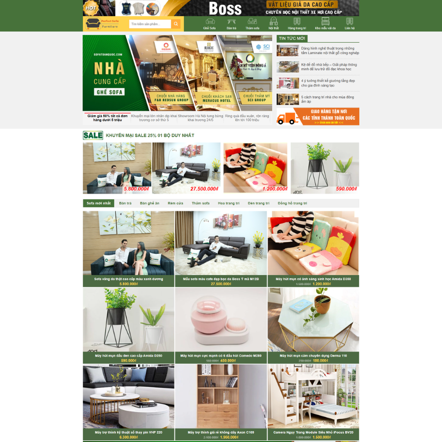 Theme Wordpress Nội Thất SOFA
