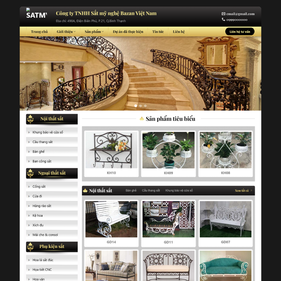 Themes wordpress sắt mỹ nghệ