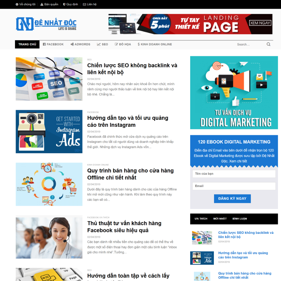 Theme WordPress Tin Tức 22