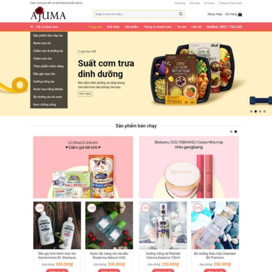 Themes wordpress MỸ PHẨM 04