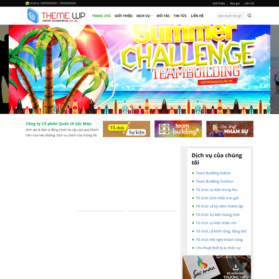 Themes wordpress Sự kiện 03