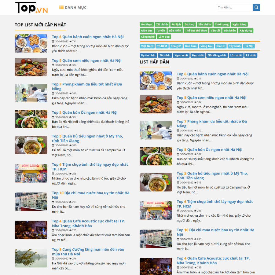 Theme WordPress Tin Tức Top