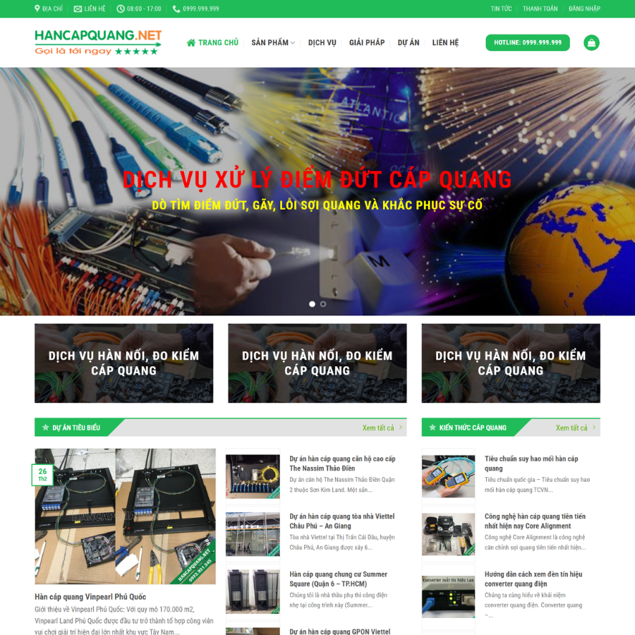 Themes wordpress hàn cáp quang