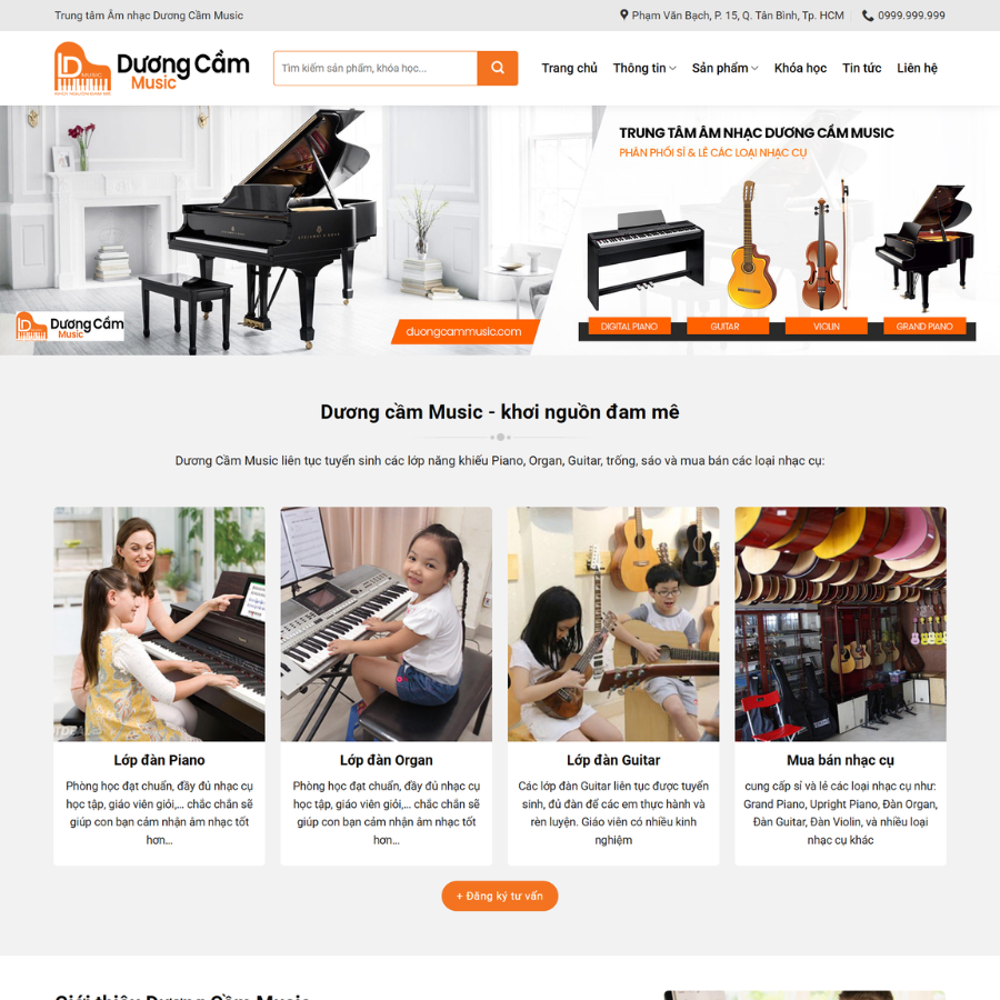 Themes wordpress Học Đàn