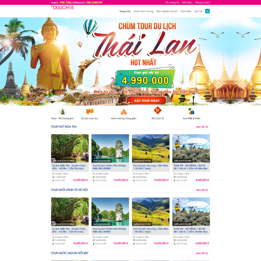 Theme WordPress Du Lịch 15