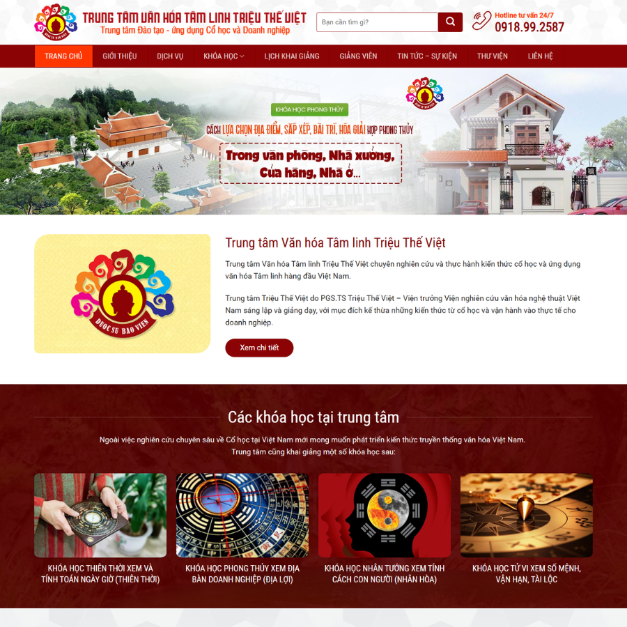 Themes wordpress Học Phong Thuỷ