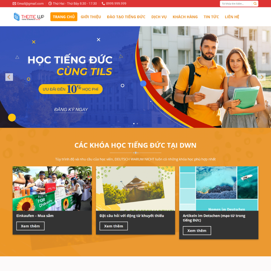 Themes wordpress Học Tiếng Đức