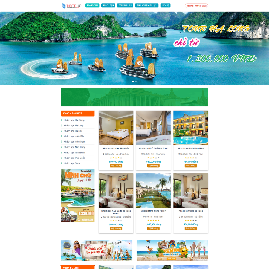 Theme WordPress Du Lịch 2