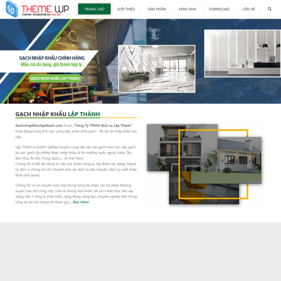 Themes wordpress bán Gạch xây dựng