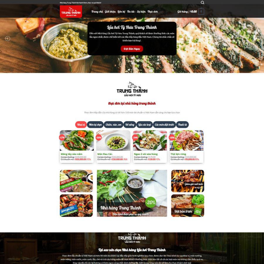 Theme WordPress Quán Nhậu